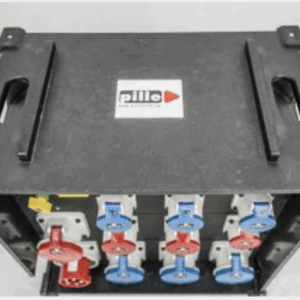 Verteiler 32A/400V - 1 x CEE 32A/400V / 6xSchuko / 1x16A/400V / 1x32A/400V / 3x32A/230V / PE Anschluss / TYPE B RCD